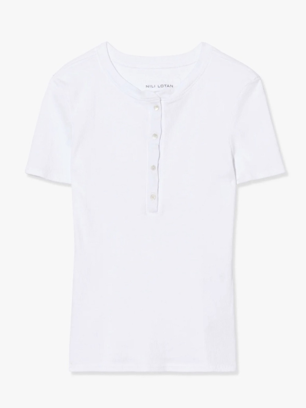 Nili Lotan Lorene Short Sleeve Henley
